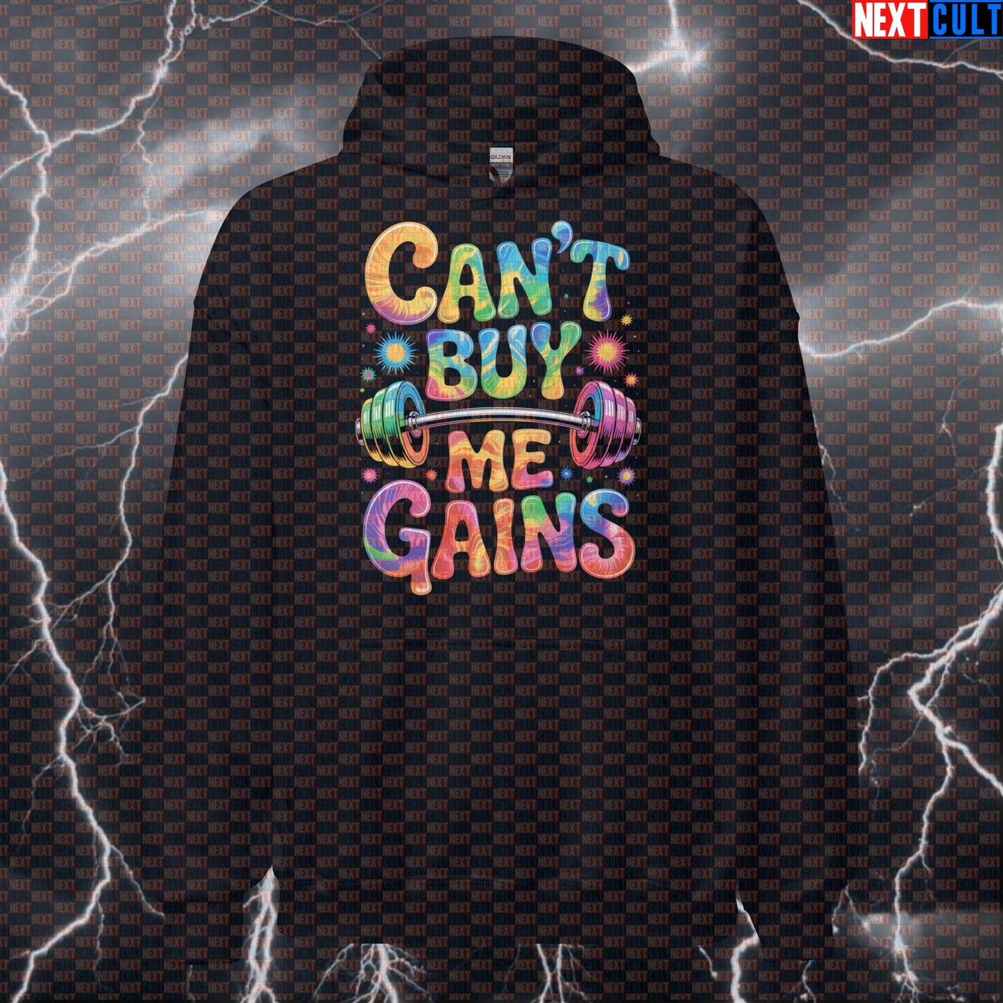 Can't Buy Me Gains Funny Gym Hoodie - Beatles Music Hooded Sweatshirt Pullover Pump Cover Hoodies Bodybuilding Fitness Gym Pump Cover Rock Music The Beatles Workout Next Cult Brand