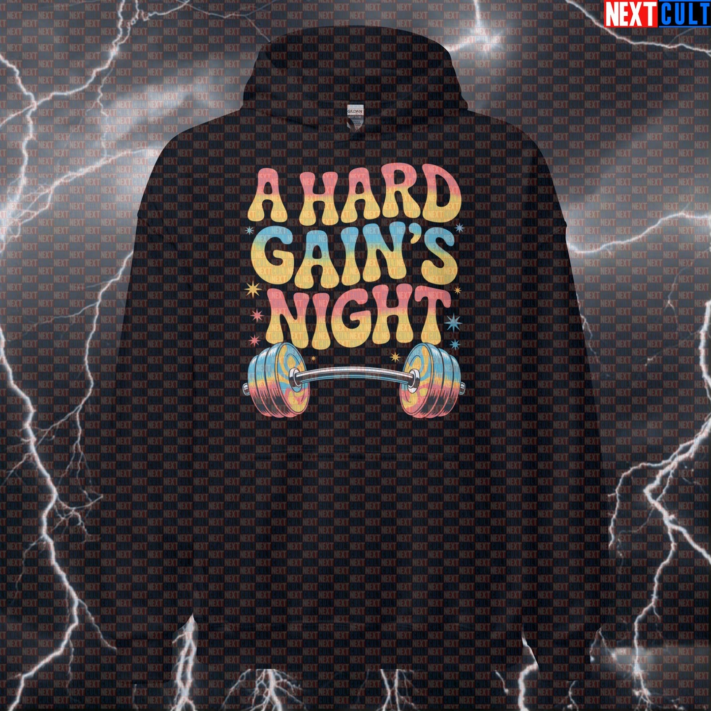A Hard Gains Night Funny Gym Hoodie - Beatles Rock Music Meme Hooded Sweatshirt Pullover Hoodies Bodybuilding Fitness Gym Powerlifting Pump Cover Rock Music The Beatles Workout Next Cult Brand