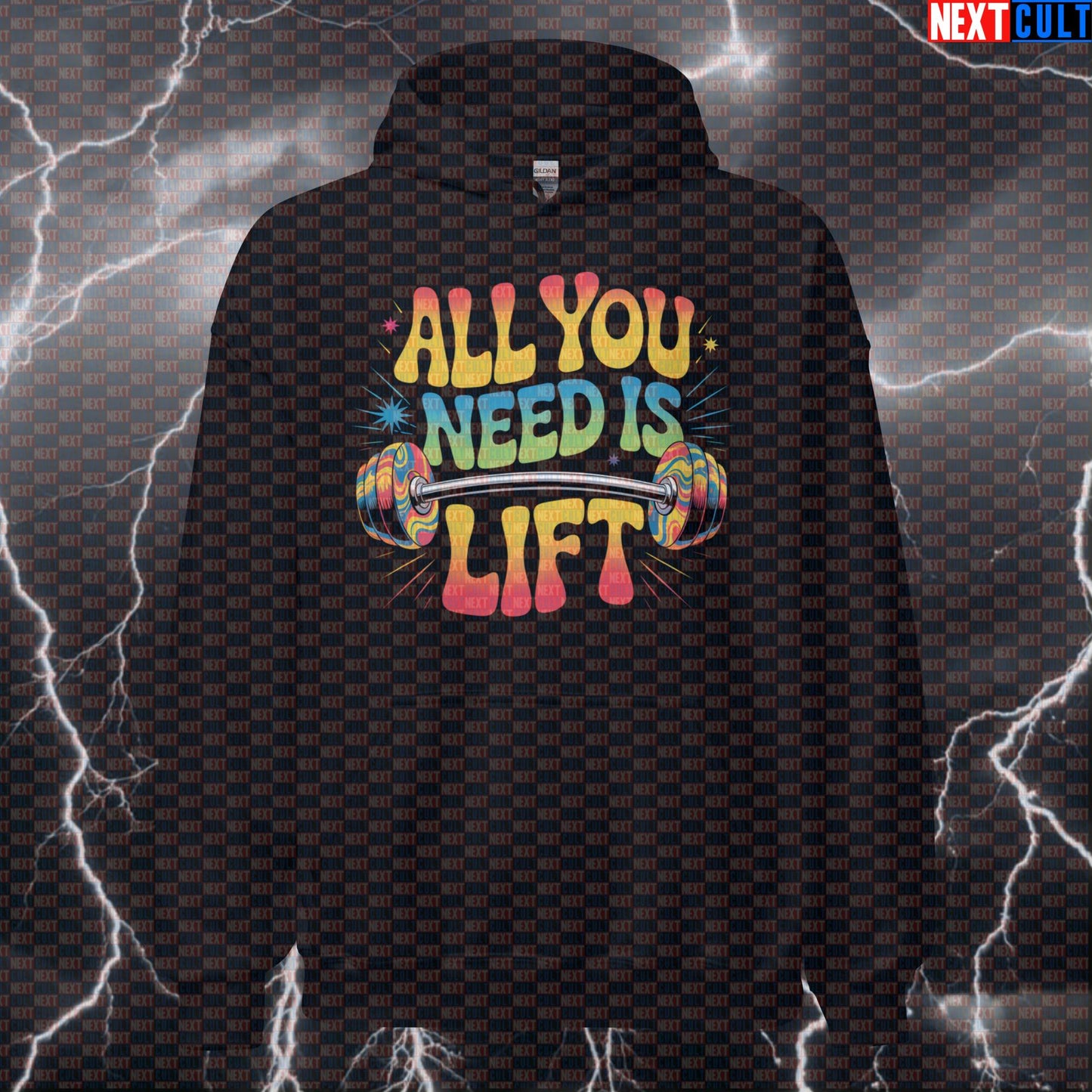 All You Need Is Lift Funny Gym Hoodie | Beatles Meme Hooded Sweatshirt Pullover for Lifters Hoodies Bodybuilding Fitness Gym Powerlifting Pump Cover Rock Music The Beatles Workout Next Cult Brand