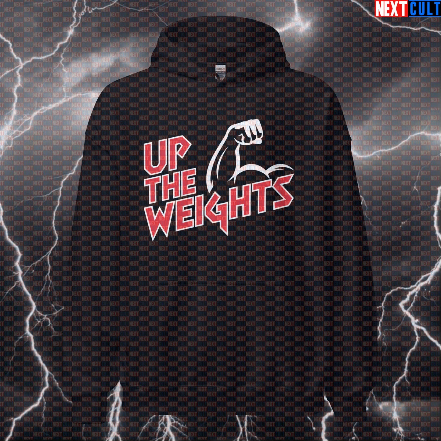 Up The Weights Iron Maiden Gym Hoodie Funny Gym Hooded Sweatshirt Pullover Workout Top Hoodies Bodybuilding Fitness Gym Iron Maiden Powerlifting Pump Cover Rock Music Workout Next Cult Brand