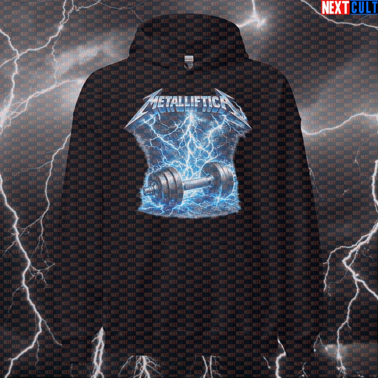 Metalliftica Funny Gym Hoodie Lifting Metal Metallica Heavy Metal Workout Hoodie for Lifters Bodybuilding Gym Metallica Powerlifting Pump Cover Rock Music Workout Next Cult Brand