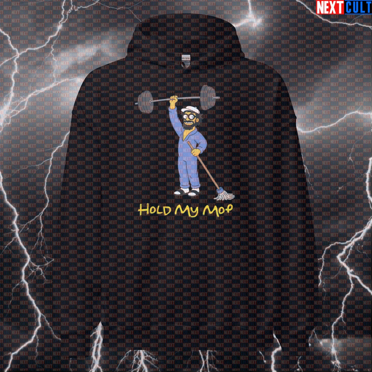 Hold My Mop Funny Gym Hoodie Hooded Sweatshirt Pullover Pump Cover Anatoly Meme Workout Top Hoodies Next Cult Brand