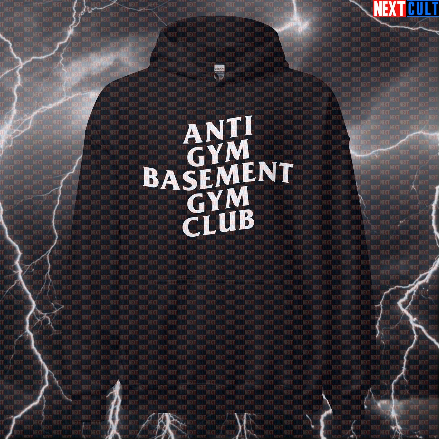Basement Gym Club Funny Gym Hoodie Hooded Sweatshirt Pullover Pump Cover for Basement Lifters Gym Bros Hoodies Next Cult Brand