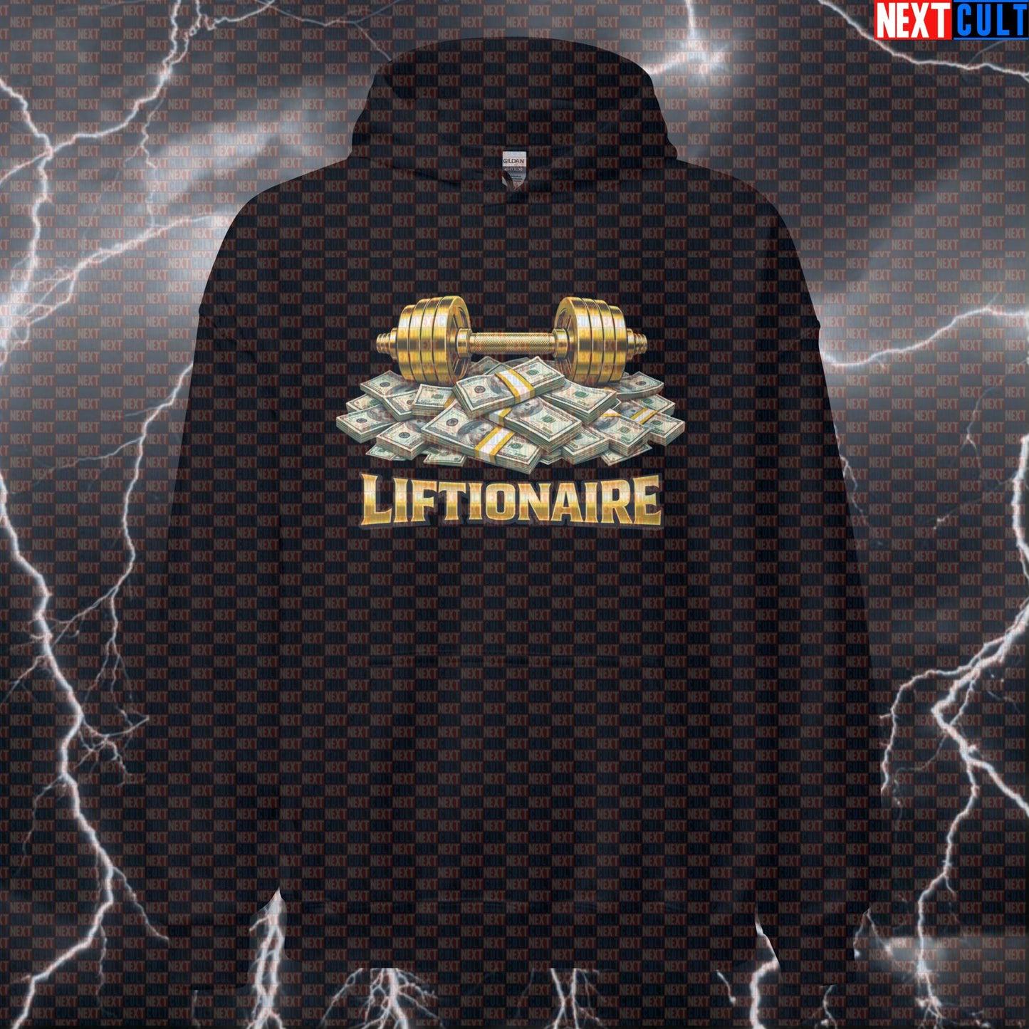Liftionaire Funny Gym Hoodie Money Barbell Meme Workout Hoodie Bodybuilding Powerlifting Fitness Top Hoodies Next Cult Brand
