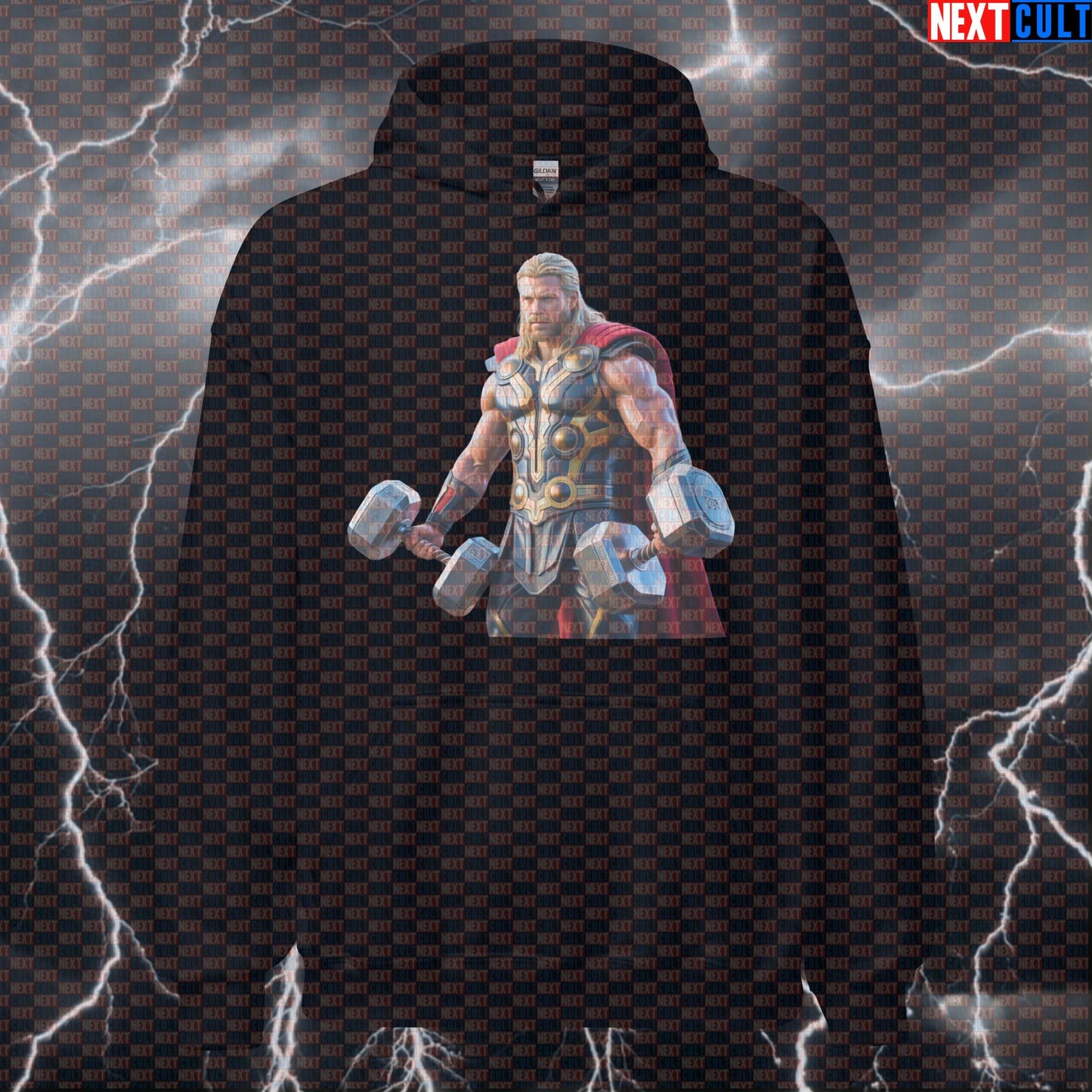 Thor Pump Cover Funny Gym Hoodie Hooded Sweatshirt Pullover Gym Hoodie for Lifters Superhero Workout Fans Hoodies Next Cult Brand
