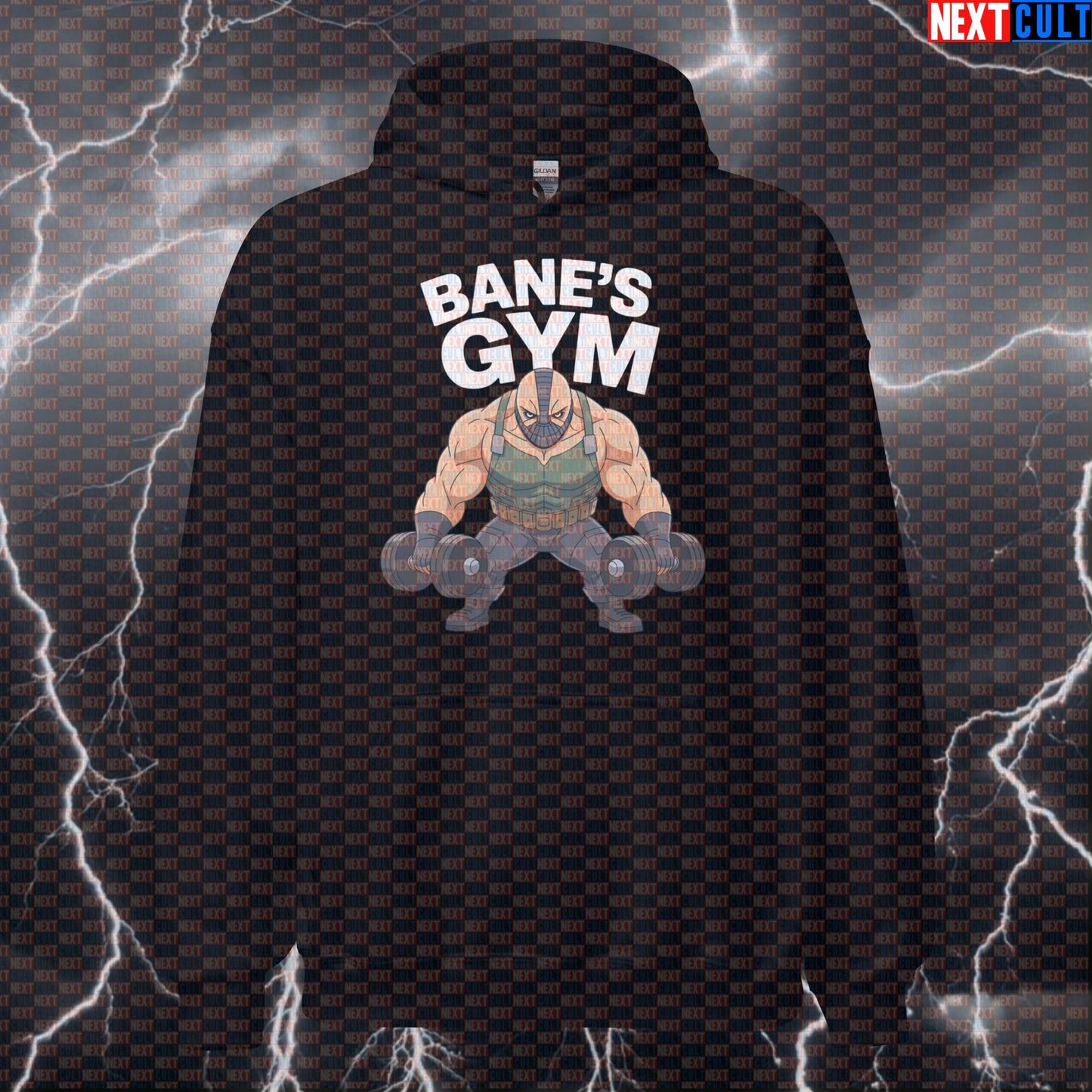 Bane’s Gym Hero Funny Gym Hoodie Hooded Sweatshirt Pullover Pump Cover for Lifters Comic Villain Workout Fans Hoodies Next Cult Brand