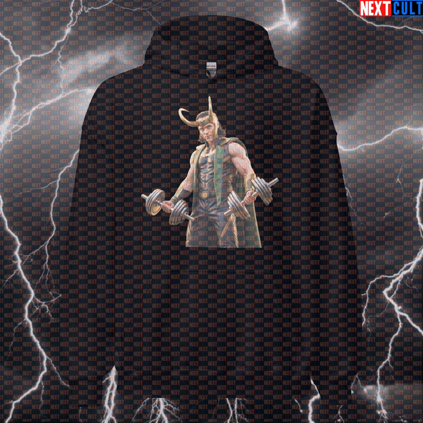 Funny Loki Gym Hoodie Superhero Workout Hooded Sweatshirt Pullover Pump Cover for Lifters Gymbros Hoodies Next Cult Brand