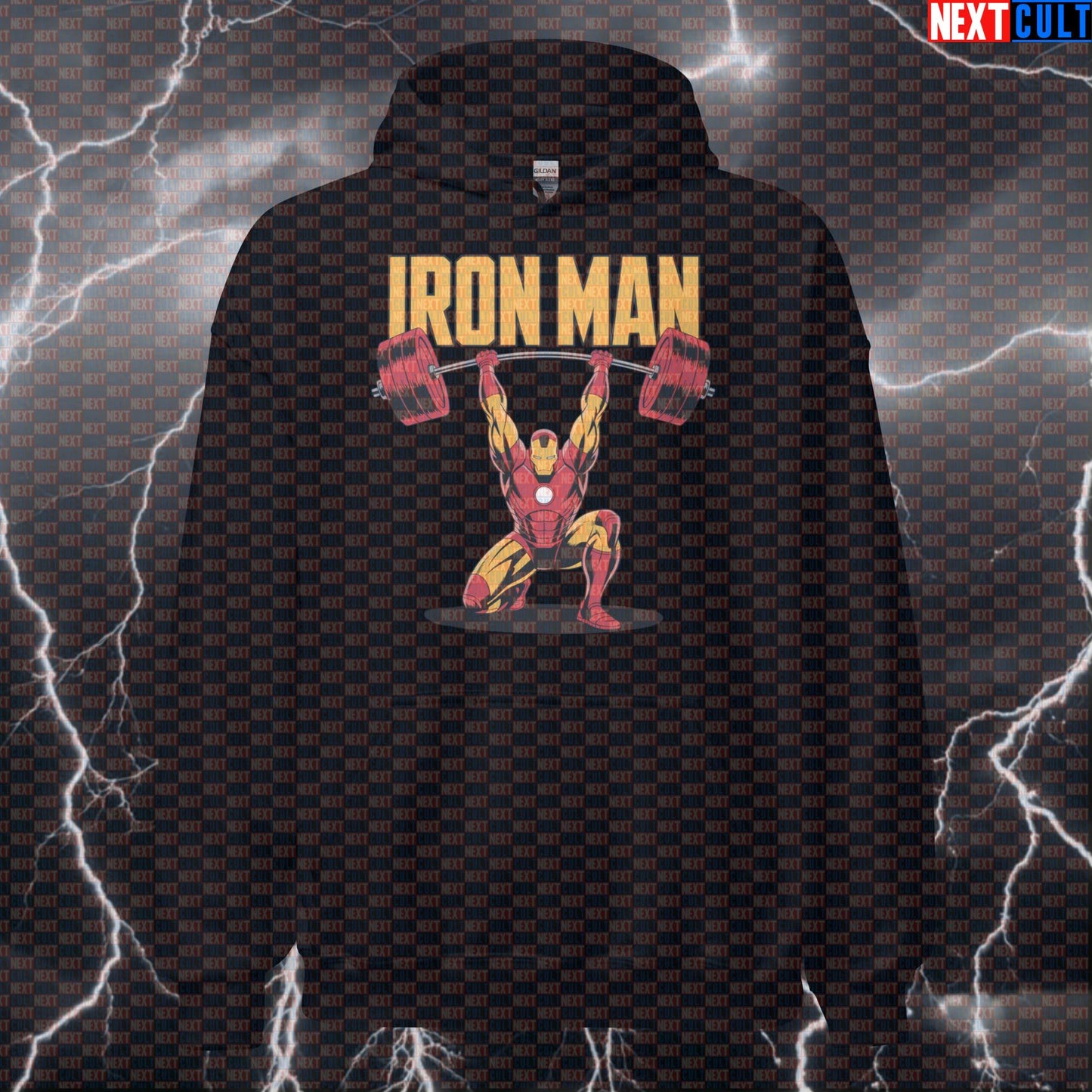 Funny Iron Man Gym Hoodie Hooded Sweatshirt Pullover Pump Cover for Lifters Superhero Workout Hoodie Hoodies Next Cult Brand