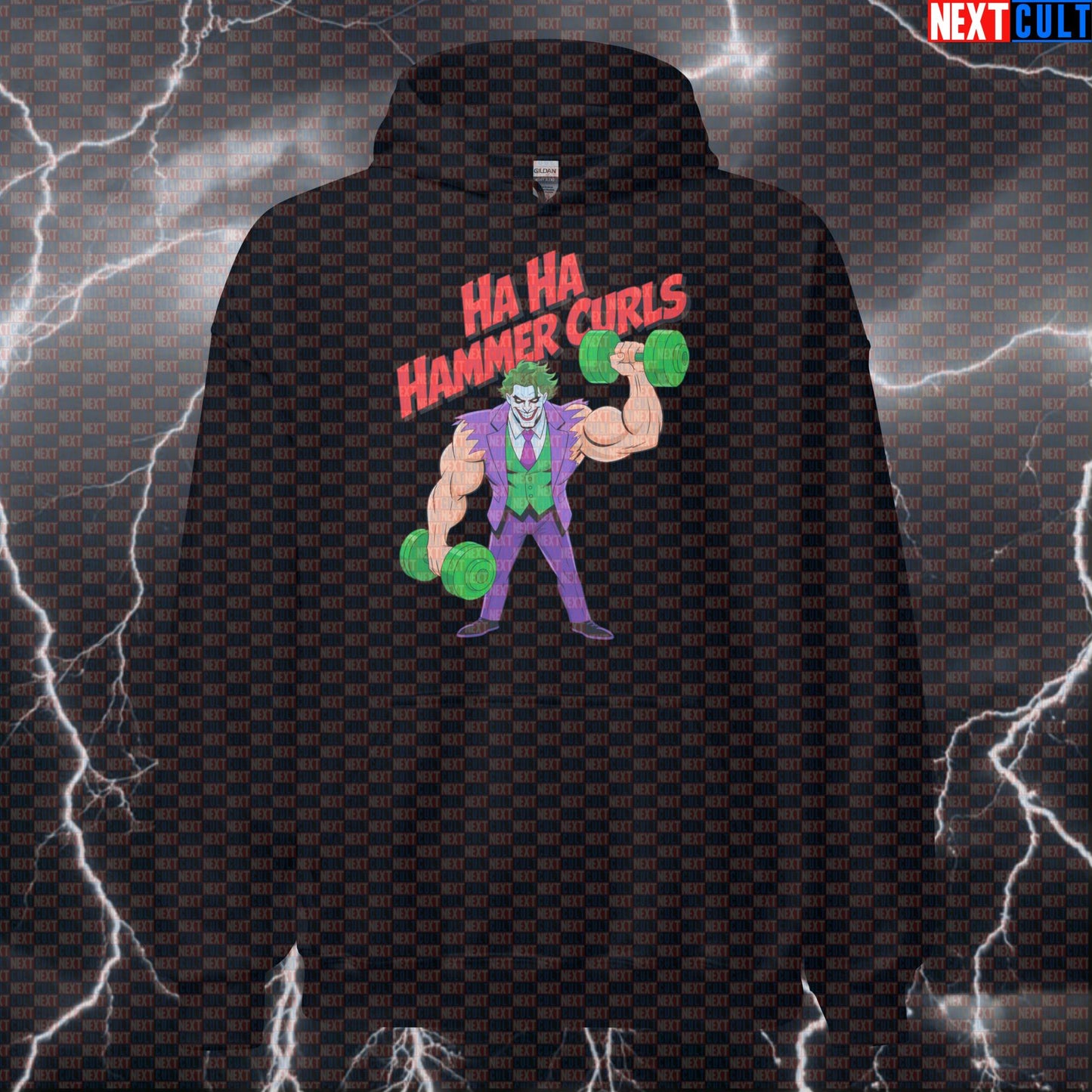 Ha Ha Hammer Curls Joker Gym Hoodie Funny Workout Hoodie Pump Cover Pullover Hooded Sweatshirt Gym Top Hoodies Next Cult Brand