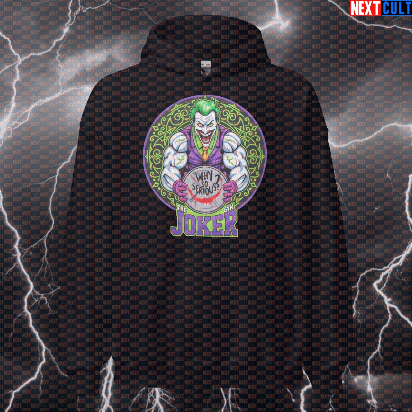 Jacked Joker Gym Hoodie Funny Workout Hoodie Pump Cover Hooded Sweatshirt for Gym Bros Fitness Meme Lovers Hoodies Next Cult Brand
