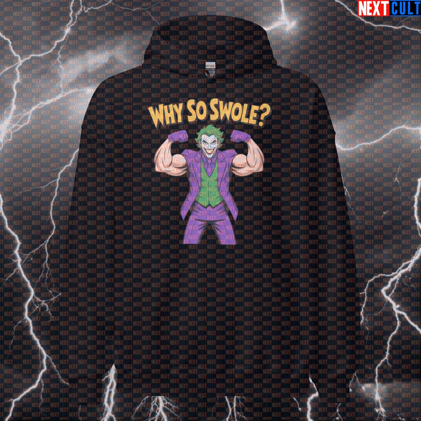 Why So Swole Joker Gym Hoodie Funny Workout Hooded Sweatshirt Pump Cover Pullover Villain Gym Top Hoodies Next Cult Brand