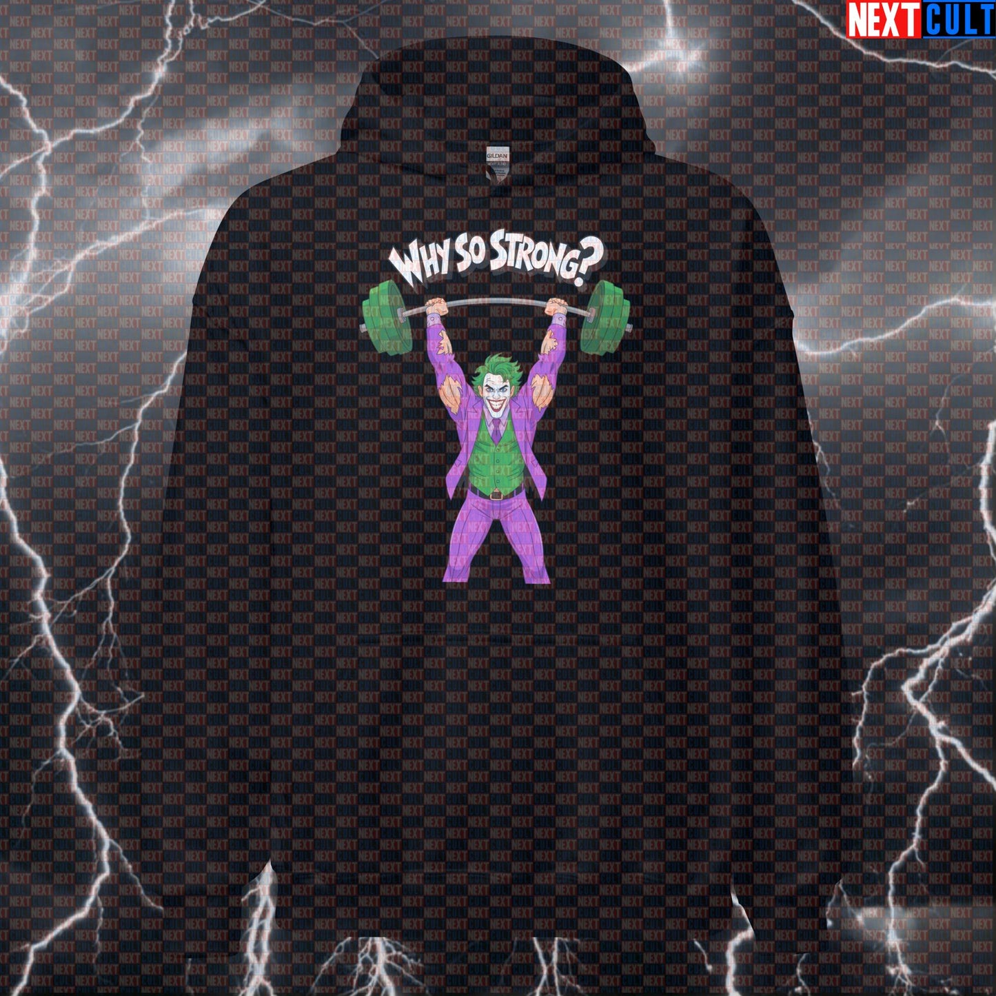Why So Strong Jacked Joker Gym Hoodie Funny Workout Hoodie Pullover Pump Cover Hooded Sweatshirt Top Hoodies Next Cult Brand