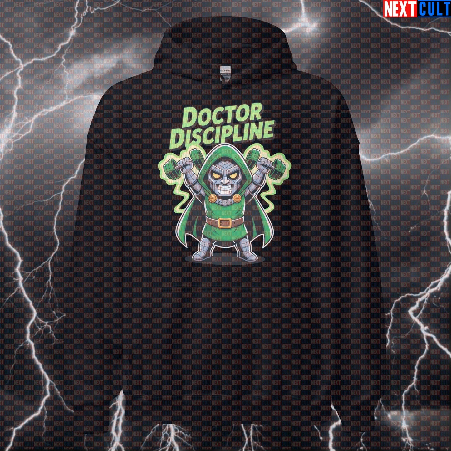 Doctor Discipline Gym Villain Hoodie Funny Gym Hoodie Workout Pump Cover Hooded Sweatshirt Superhero Lifter Pullover Hoodies Next Cult Brand