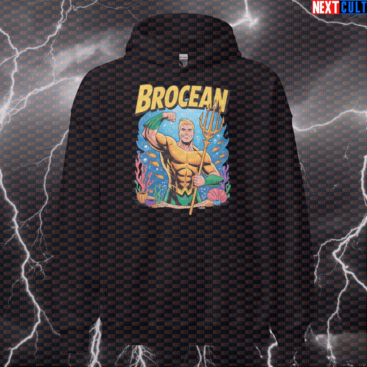 Brocean Gym Hero Funny Aquaman Workout Hoodie Pump Cover Hooded Sweatshirt for Gymbros Lifters Pullover Hoodies Next Cult Brand