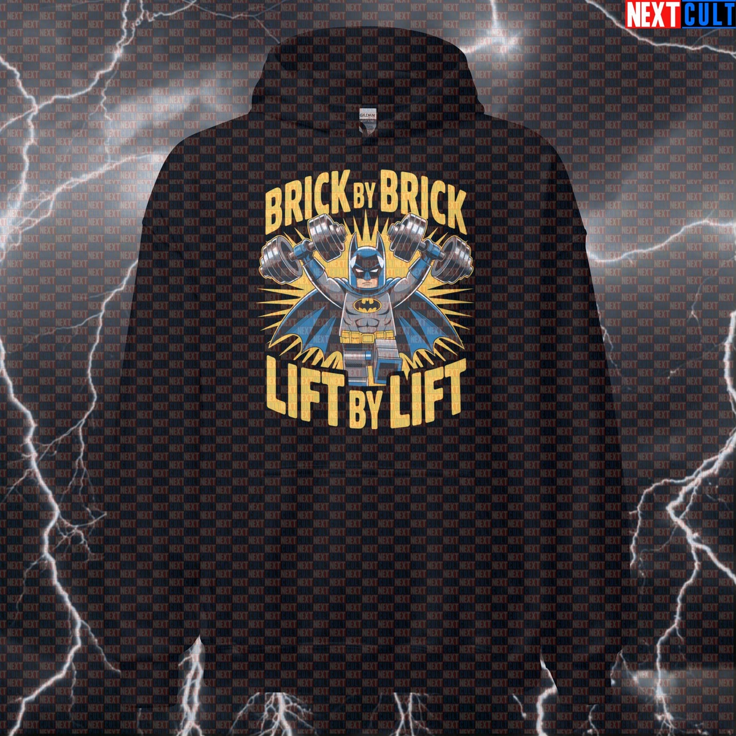 Funny LEGO Batman Gym Hoodie Pump Cover Pullover Hooded Sweatshirt for Gym Bros Brick Workout Meme Top Hoodies Next Cult Brand