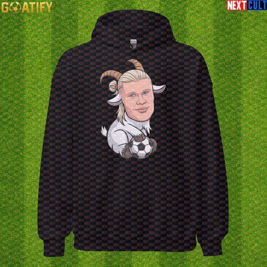 Erling Haaland Hoodie – Goal Machine Football Pullover for Man City and World Cup Fans Black Hoodies Next Cult Brand