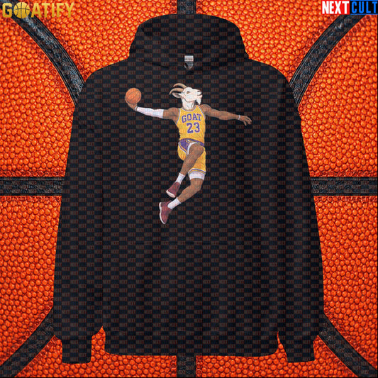 LeBron James Hoodie – Number 23 GOAT Dunk Streetwear Gift for Los Angeles Lakers Fans Black Hoodies Next Cult Brand