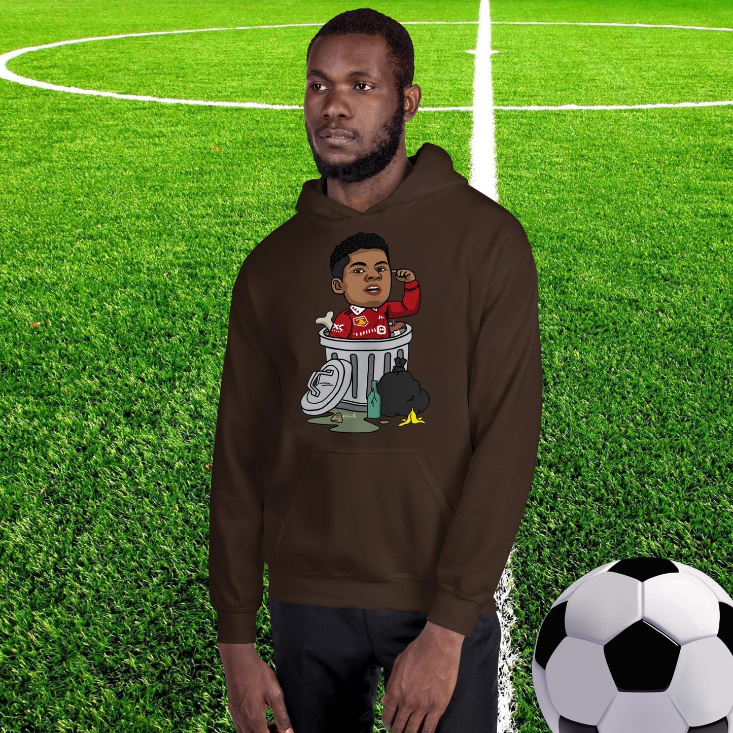 Trashford Marcus Rashford Manchester United Gift Man United Gift Marcus Rashford Unisex Hoodie Dark Chocolate Hoodies Football Manchester United Marcus Rashford Next Cult Brand