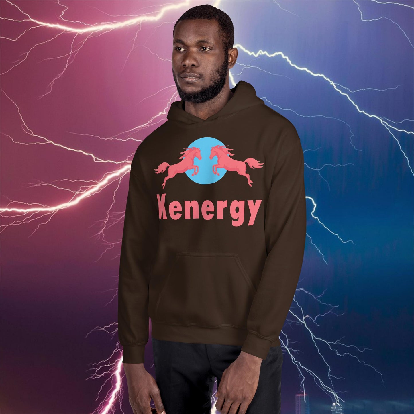 Kenergy Red Bull Ken Barbie Ryan Gosling Kenergy Unisex Hoodie Dark Chocolate Hoodies Barbie Ken Kenergy Movies Next Cult Brand