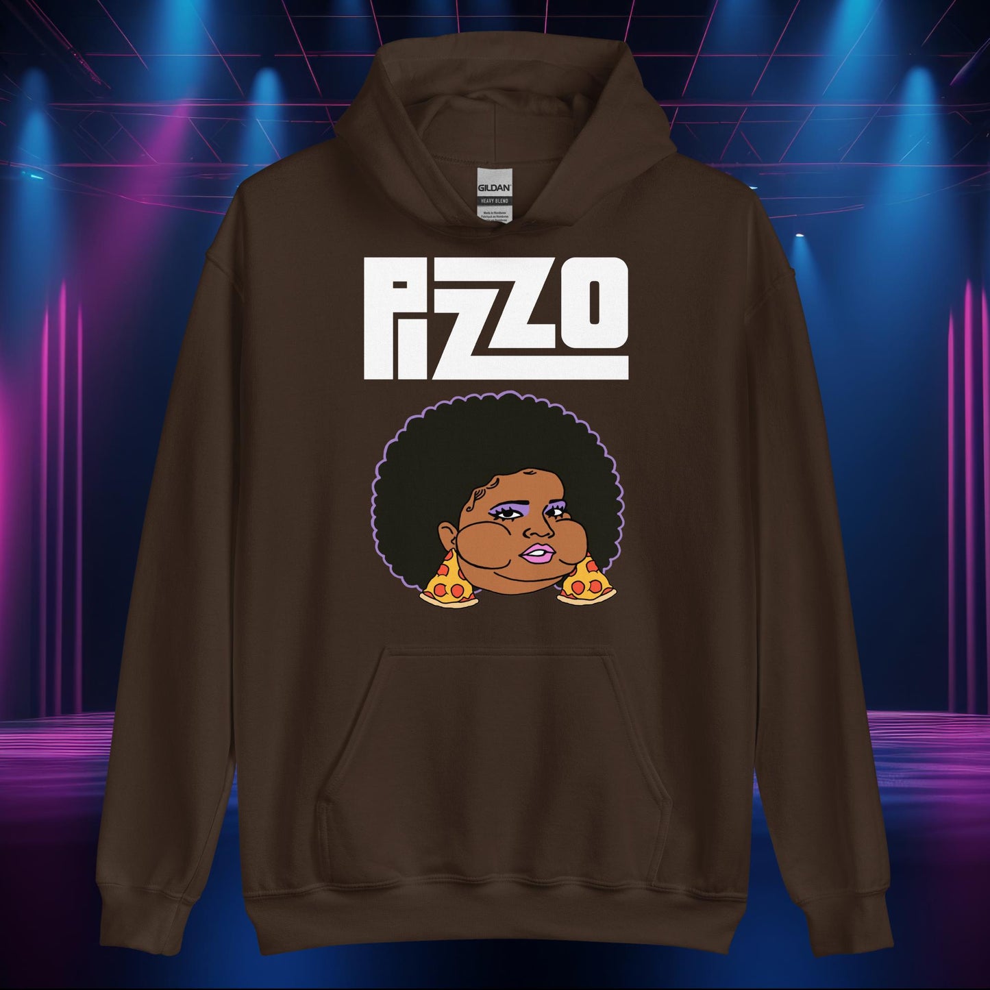 Pizzo Lizzo Pizza Lizzo Merch Lizzo Gift Body Positivity Body empowerment Lizzo Unisex Hoodie Dark Chocolate Hoodies Lizzo Music Next Cult Brand