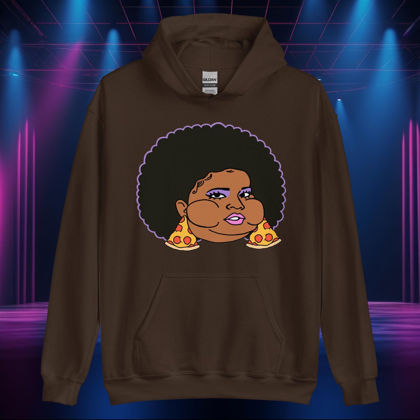 Pizzo Lizzo Pizza Lizzo Merch Lizzo Gift Body Positivity Body empowerment Lizzo Unisex Hoodie Dark Chocolate Hoodies Lizzo Music Next Cult Brand