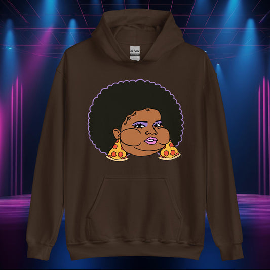 Pizzo Lizzo Pizza Lizzo Merch Lizzo Gift Body Positivity Body empowerment Lizzo Unisex Hoodie Dark Chocolate Hoodies Lizzo Music Next Cult Brand