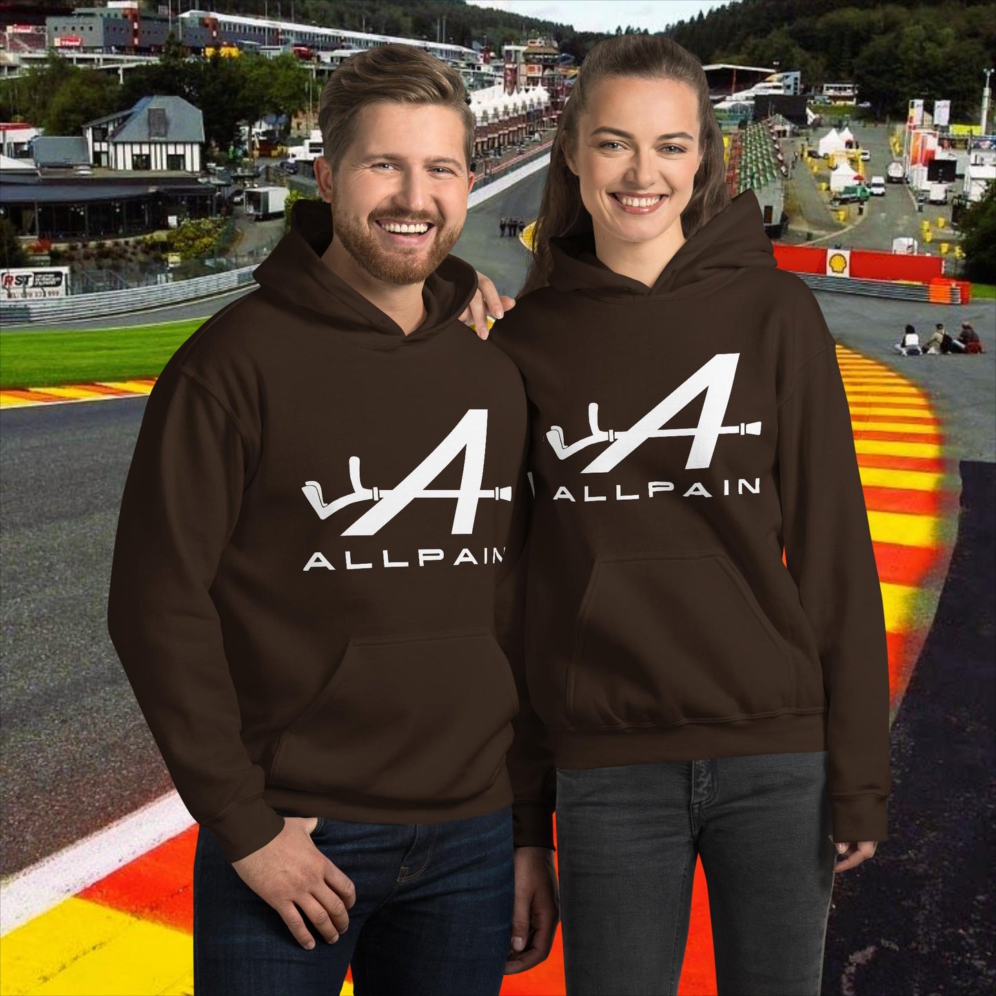 Allpain Alpine F1 Formula 1 Pierre Gasly Esteban Ocon Alpine Unisex Hoodie Dark Chocolate Hoodies Alpine F1 Next Cult Brand