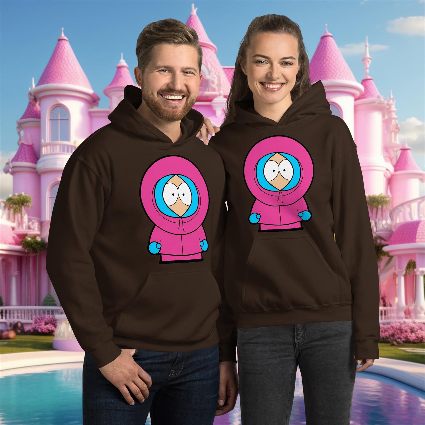 Kenny McCormick Ken Ryan Gosling Barbie South Park Kenny Unisex Hoodie Dark Chocolate Hoodies Barbie Ken Kenny Movies South Park TV Shows Next Cult Brand