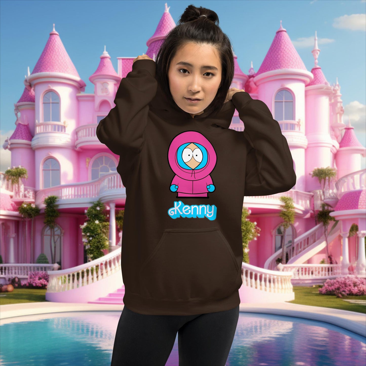 Kenny McCormick Ken Ryan Gosling Barbie South Park Kenny Unisex Hoodie Dark Chocolate Hoodies Barbie Ken Kenny Movies South Park TV Shows Next Cult Brand