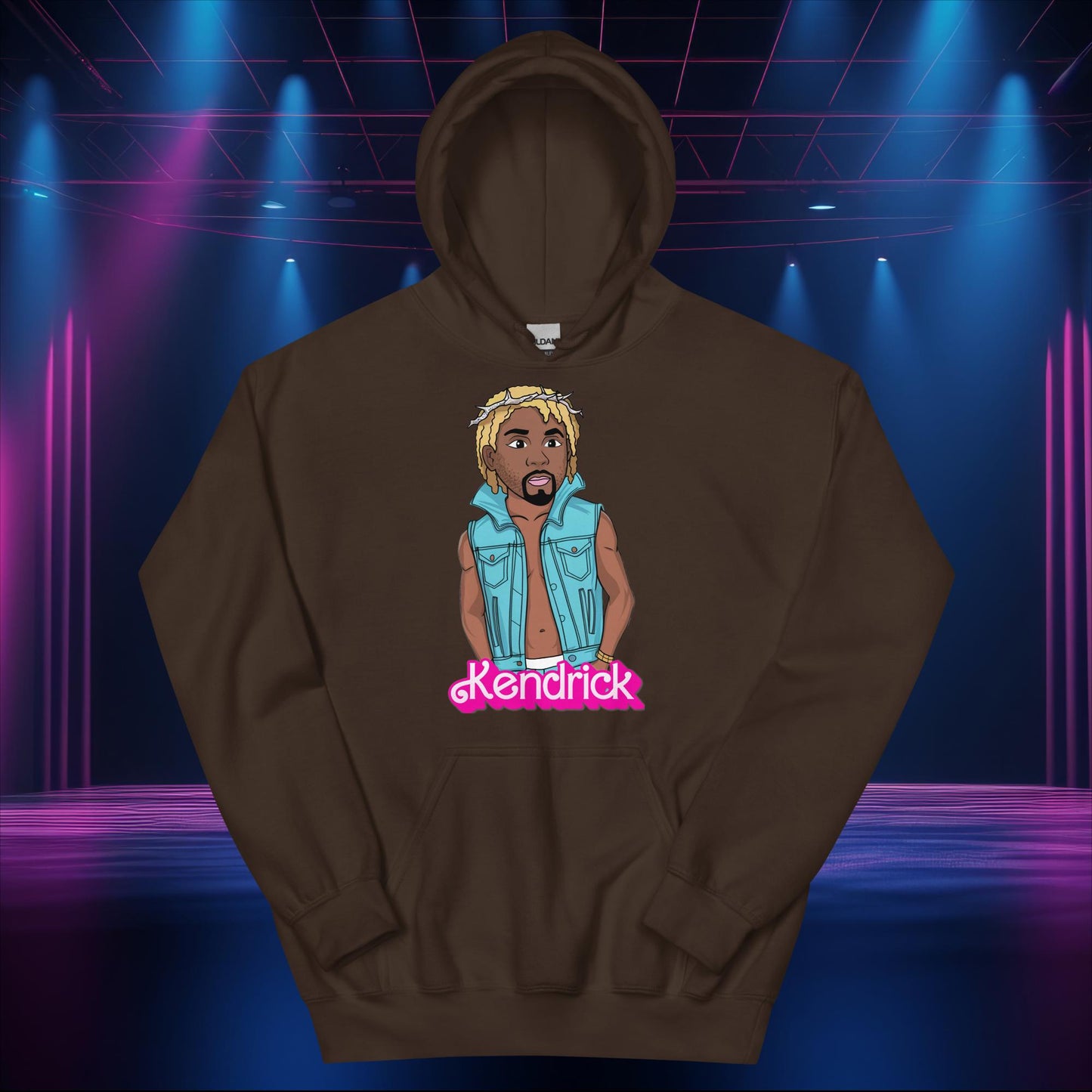 Kendrick Ken Ryan Gosling Barbie Hip Hop Rap Kendrick Lamar Unisex Hoodie Dark Chocolate Hoodies Barbie Ken Kendrick Lamar Movies Music Next Cult Brand