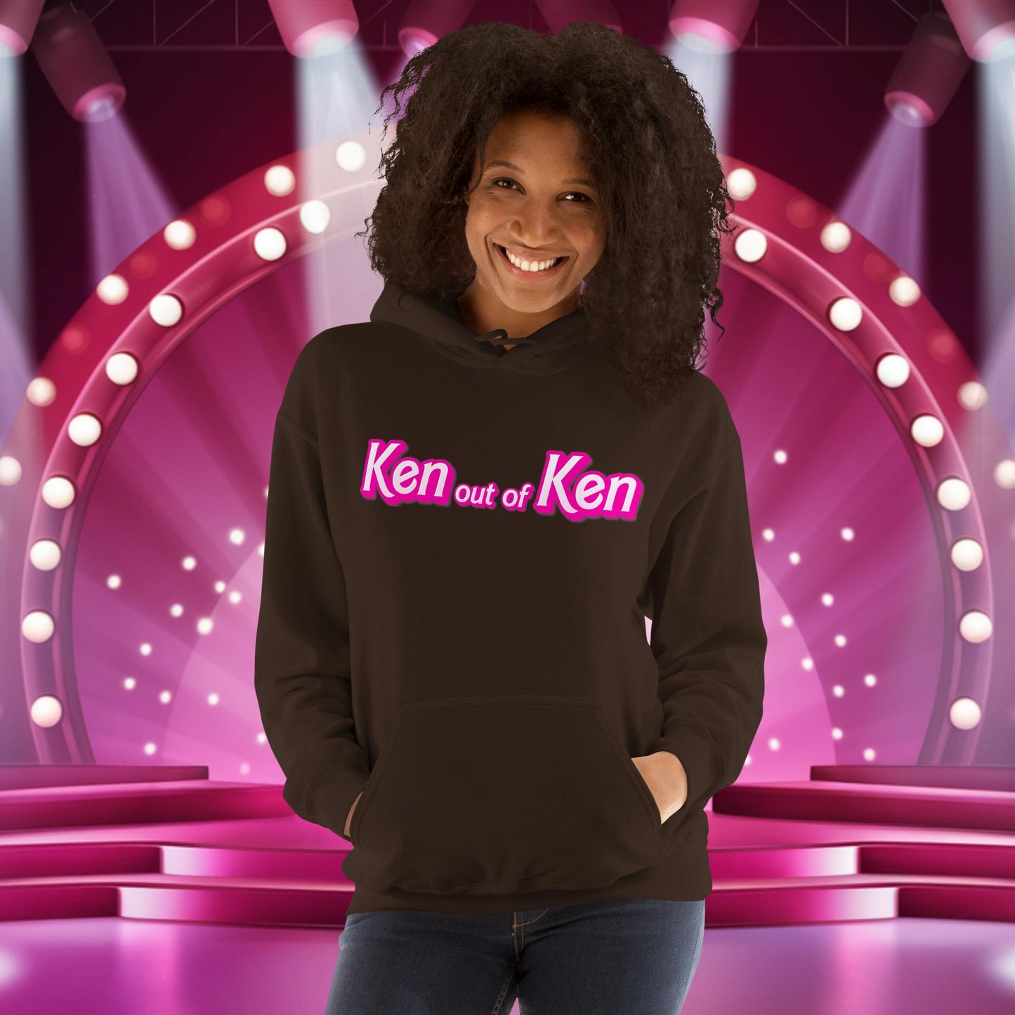 Ken out of Ken Barbie Movie Unisex Hoodie Dark Chocolate Hoodies Barbie Ken Movies Next Cult Brand