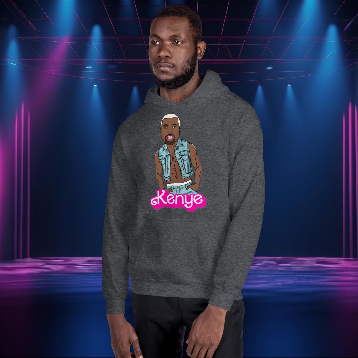 Kanye West Hoodie Kanye Jumper Kanye Pullover Barbie Hoodie Barbie Jumper Ken Hoodie Ken Jumper Ryan Gosling Hoodie Barbie Gift Ken Gift Dark Heather Hoodies Barbie Kanye West Ken Movies Music Next Cult Brand