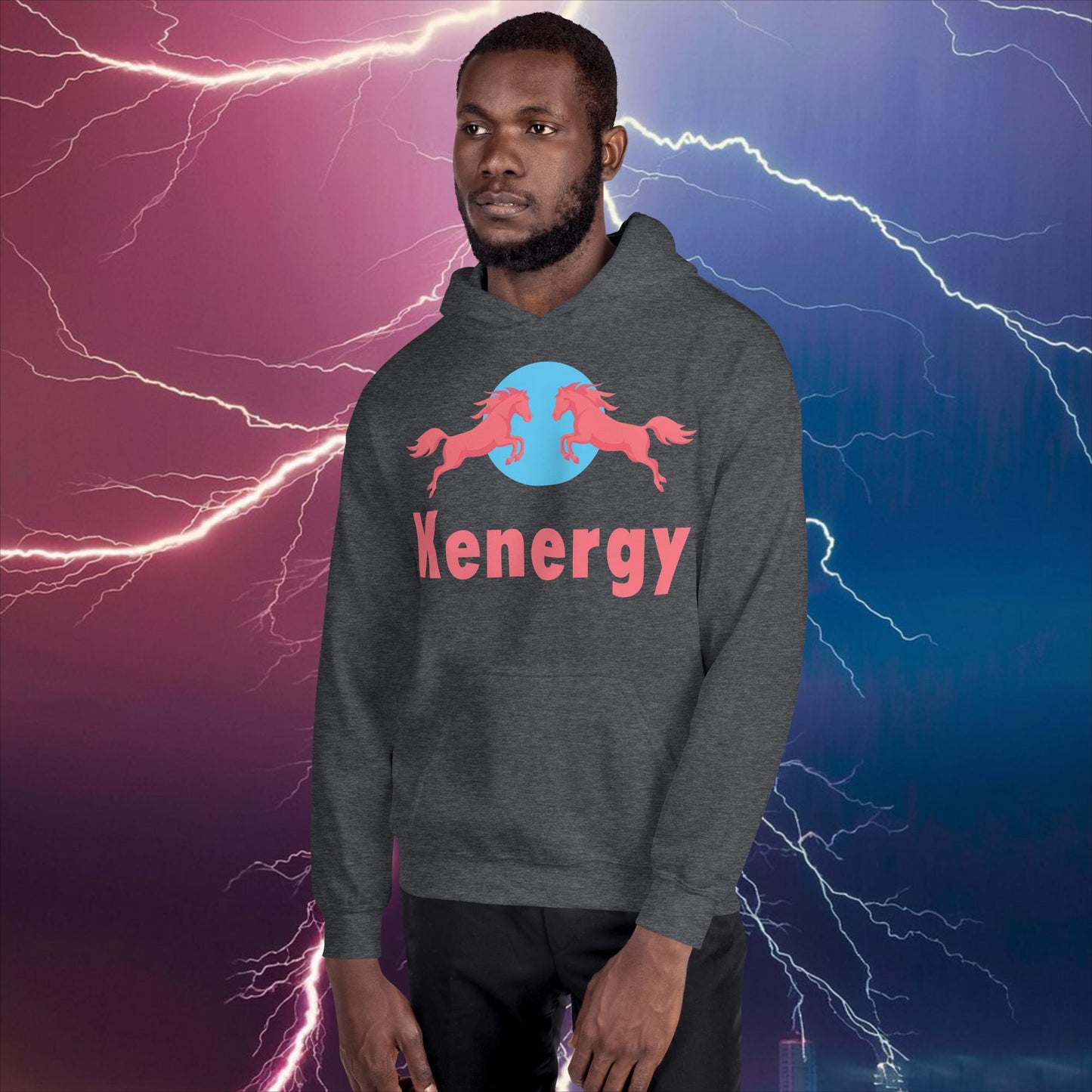 Kenergy Red Bull Ken Barbie Ryan Gosling Kenergy Unisex Hoodie Dark Heather Hoodies Barbie Ken Kenergy Movies Next Cult Brand