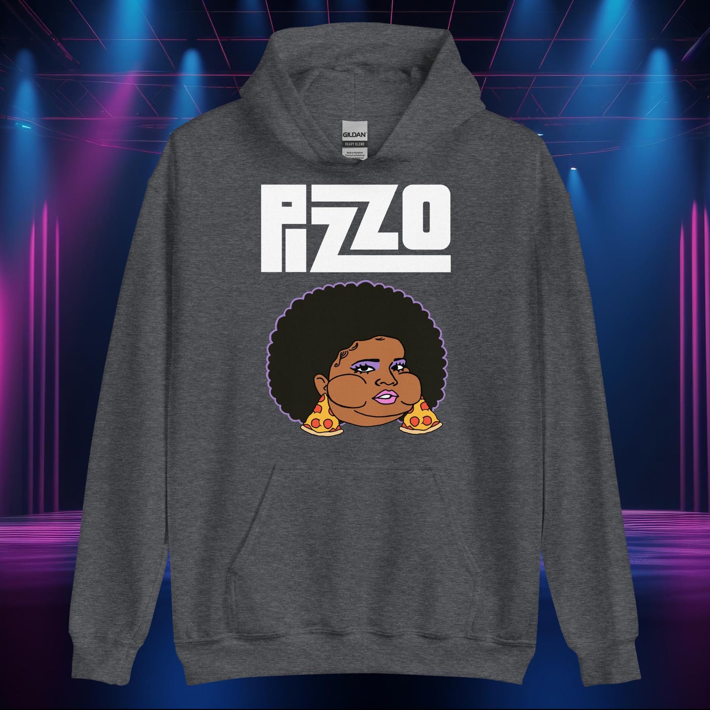 Pizzo Lizzo Pizza Lizzo Merch Lizzo Gift Body Positivity Body empowerment Lizzo Unisex Hoodie Dark Heather Hoodies Lizzo Music Next Cult Brand