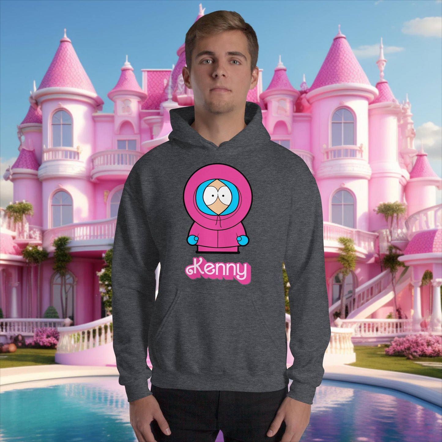Kenny McCormick Ken Ryan Gosling Barbie South Park Kenny Unisex Hoodie Dark Heather Hoodies Barbie Ken Kenny Movies South Park TV Shows Next Cult Brand