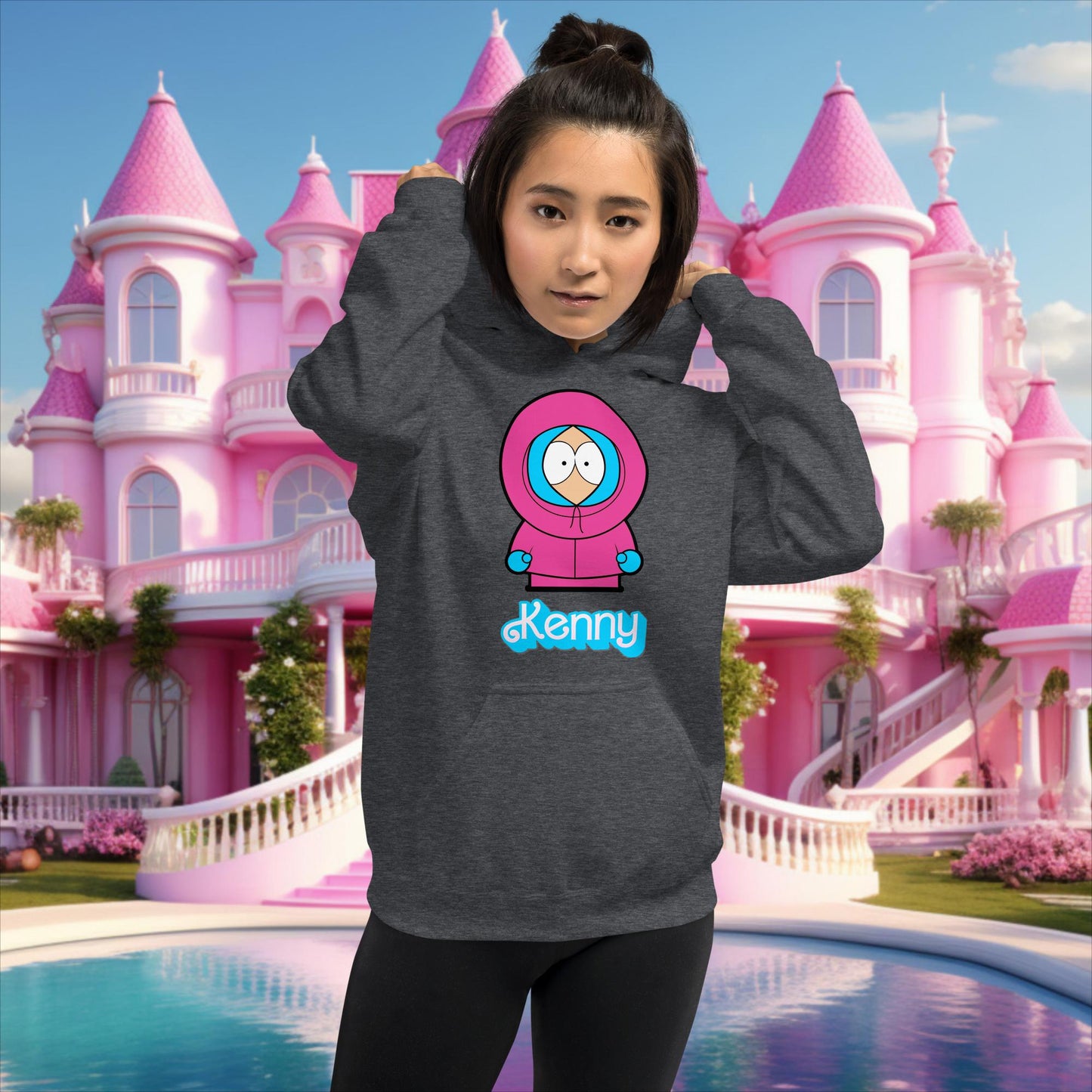 Kenny McCormick Ken Ryan Gosling Barbie South Park Kenny Unisex Hoodie Dark Heather Hoodies Barbie Ken Kenny Movies South Park TV Shows Next Cult Brand