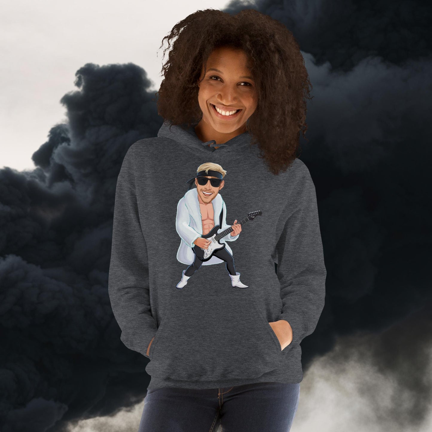 Rockstar Rock Music Unisex Hoodie Dark Heather Hoodies Barbie Celebrities Ken Movies Music Rock Music Ryan Gosling Next Cult Brand