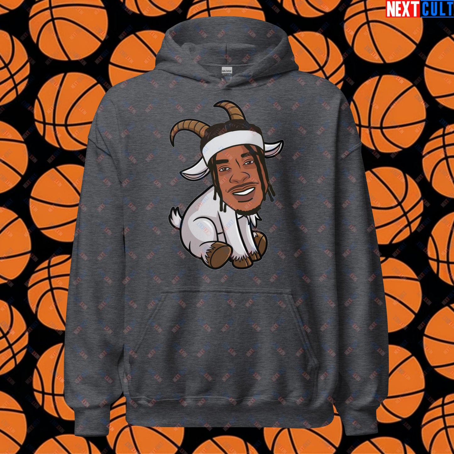 Shai Gilgeous-Alexander G.O.A.T. Hoodie - Funny Basketball Meme Sweatshirt - Greatest of All Time Pullover for Basketball Fans - Perfect Gift for Shai Gilgeous-Alexander Fans Unisex Hoodie Dark Heather Hoodies Basketball G.O.A.T. NBA Oklahoma City Thunder Shai Gilgeous-Alexander Next Cult Brand