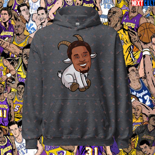 Kobe Bryant Mamba G.O.A.T. Hoodie - Funny Basketball Meme Sweatshirt - Greatest of All Time Pullover for Basketball Fans - Perfect Gift for Kobe Fans Unisex Hoodie Dark Heather Hoodies Basketball G.O.A.T. Kobe Bryant Los Angeles Lakers NBA Next Cult Brand