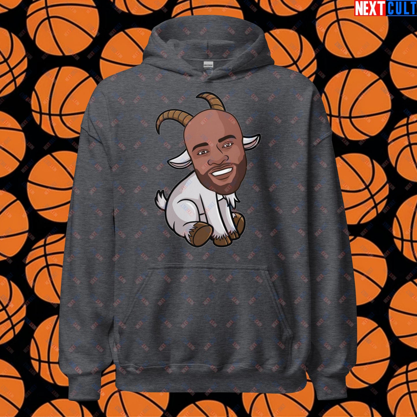 Vince Carter G.O.A.T. Hoodie - Greatest of All Time Basketball Meme Sweatshirt - Funny Vince Carter Cartoon Pullover for Basketball Fans - Perfect Gift for GOAT Lovers Unisex Hoodie Dark Heather Hoodies Basketball G.O.A.T. NBA Toronto Raptors Vince Carter Next Cult Brand