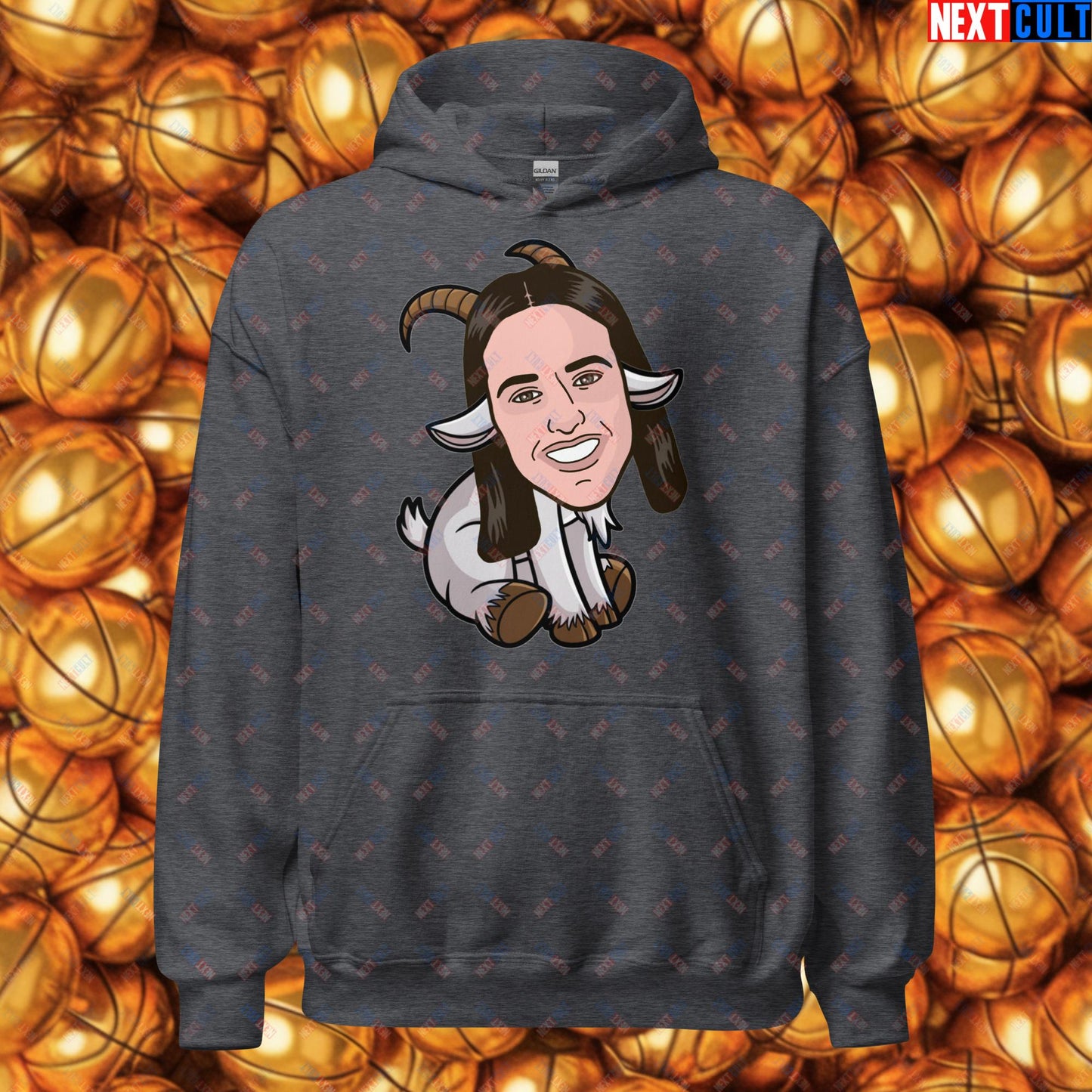 Caitlin Clark G.O.A.T. Hoodie - Greatest of All Time Basketball Sweatshirt - Indiana Fever & WNBA Fan Pullover - Funny Women's Basketball Meme Hooded Sweatshirt Unisex Hoodie Dark Heather Hoodies Basketball Caitlin Clark G.O.A.T. Indiana Fever WNBA Next Cult Brand