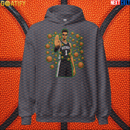 Basketball Hoodie Victor Wembanyama Matrix Stopper Gift for Spurs Fans and NBA Watch Parties Dark Heather Hoodies Next Cult Brand
