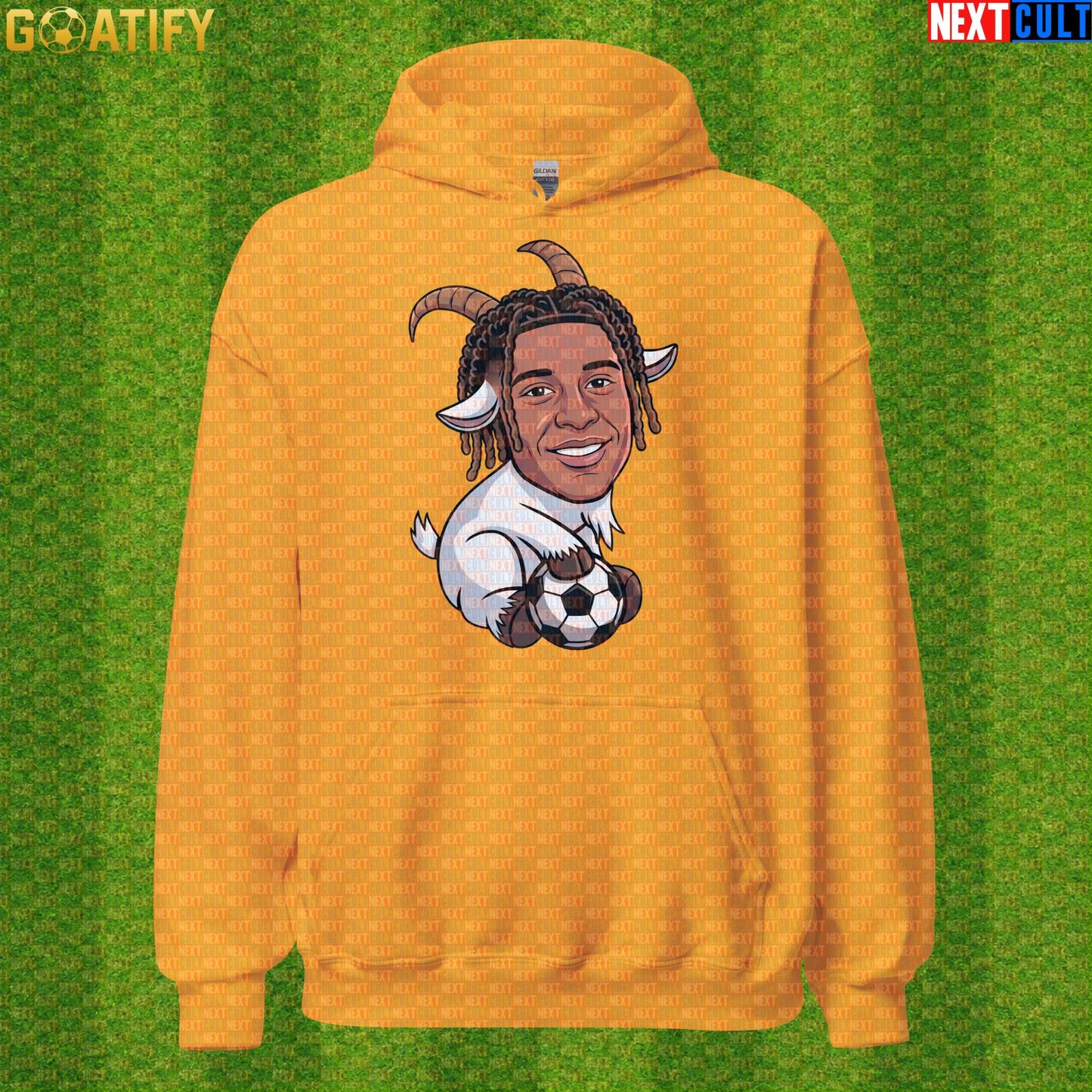 Michael Olise Hoodie – Nonchalant Football Pullover for Bayern Munich and France Fans Gold Hoodies Next Cult Brand