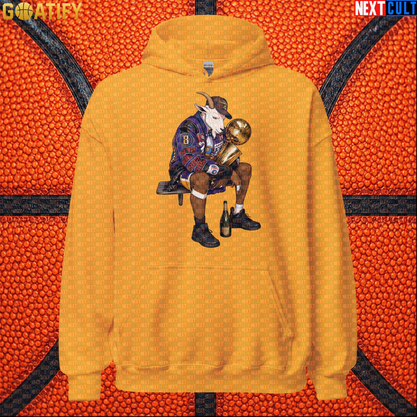 Kobe Bryant Hoodie – Mamba Mentality Trophy Pullover for Lakers Fans and Game Nights Gold Hoodies Next Cult Brand