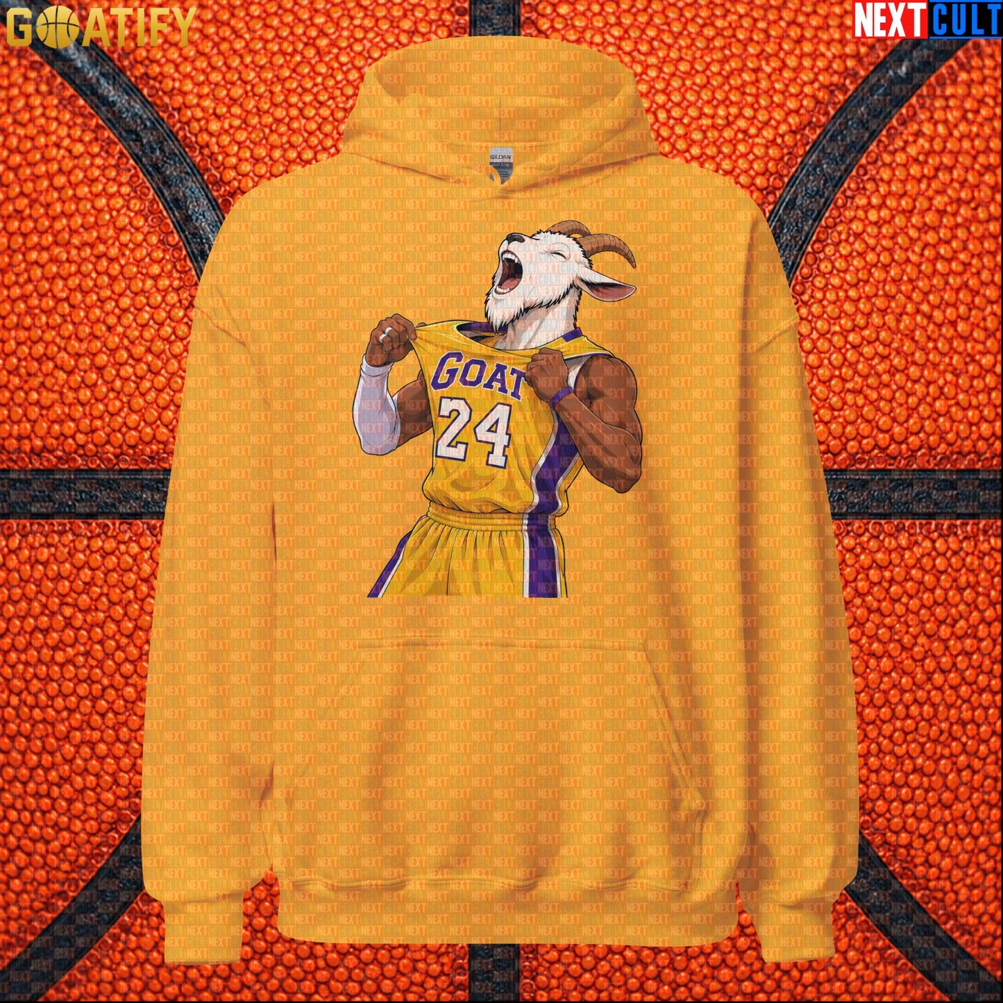 Kobe Bryant Hoodie – Mamba Mentality No. 24 GOAT Pullover for Los Angeles Lakers Fans Gold Hoodies Next Cult Brand