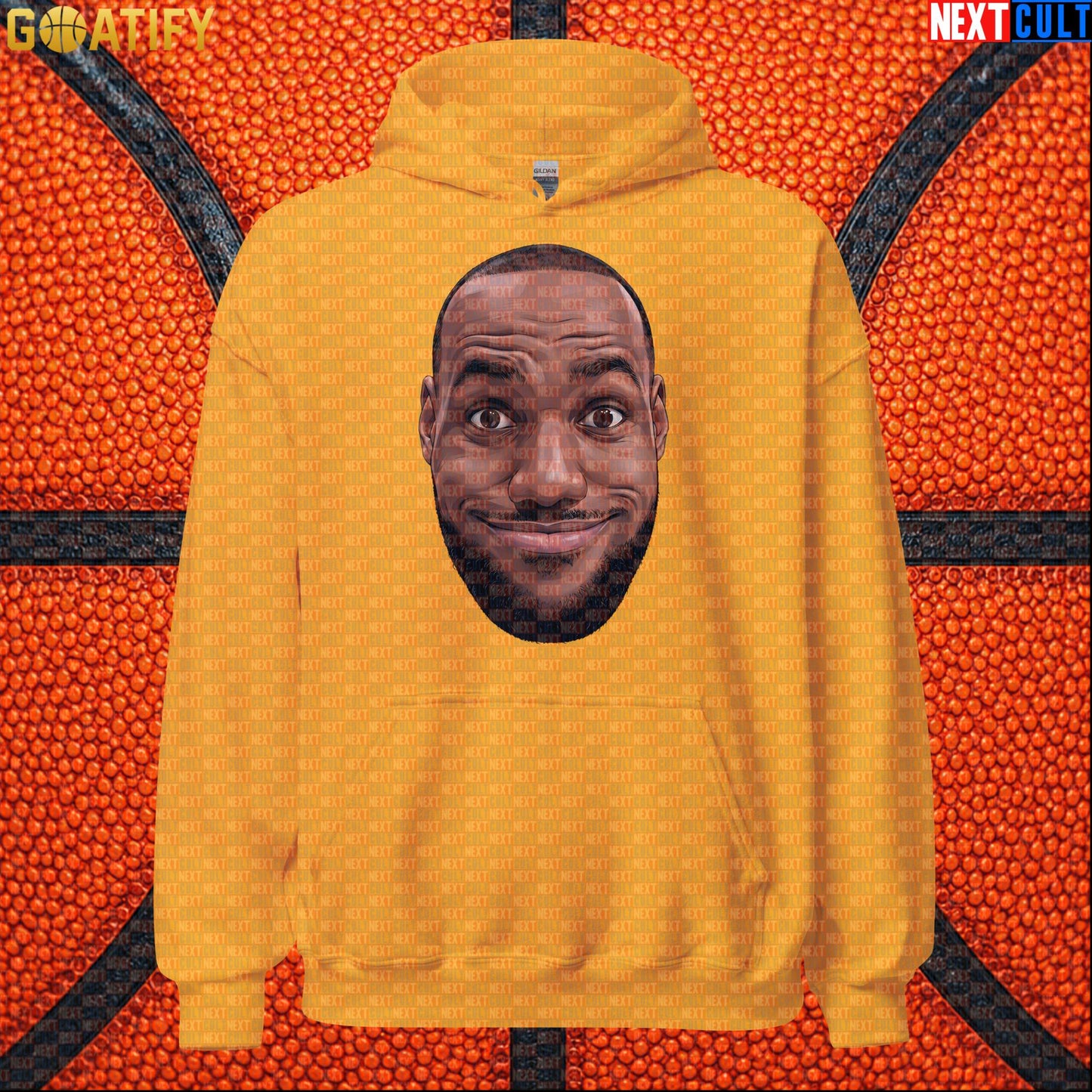 LeBron Photobomb Meme Hoodie – Funny NBA Basketball Pullover Gift for Players and Sports Fans Gold Hoodies Next Cult Brand