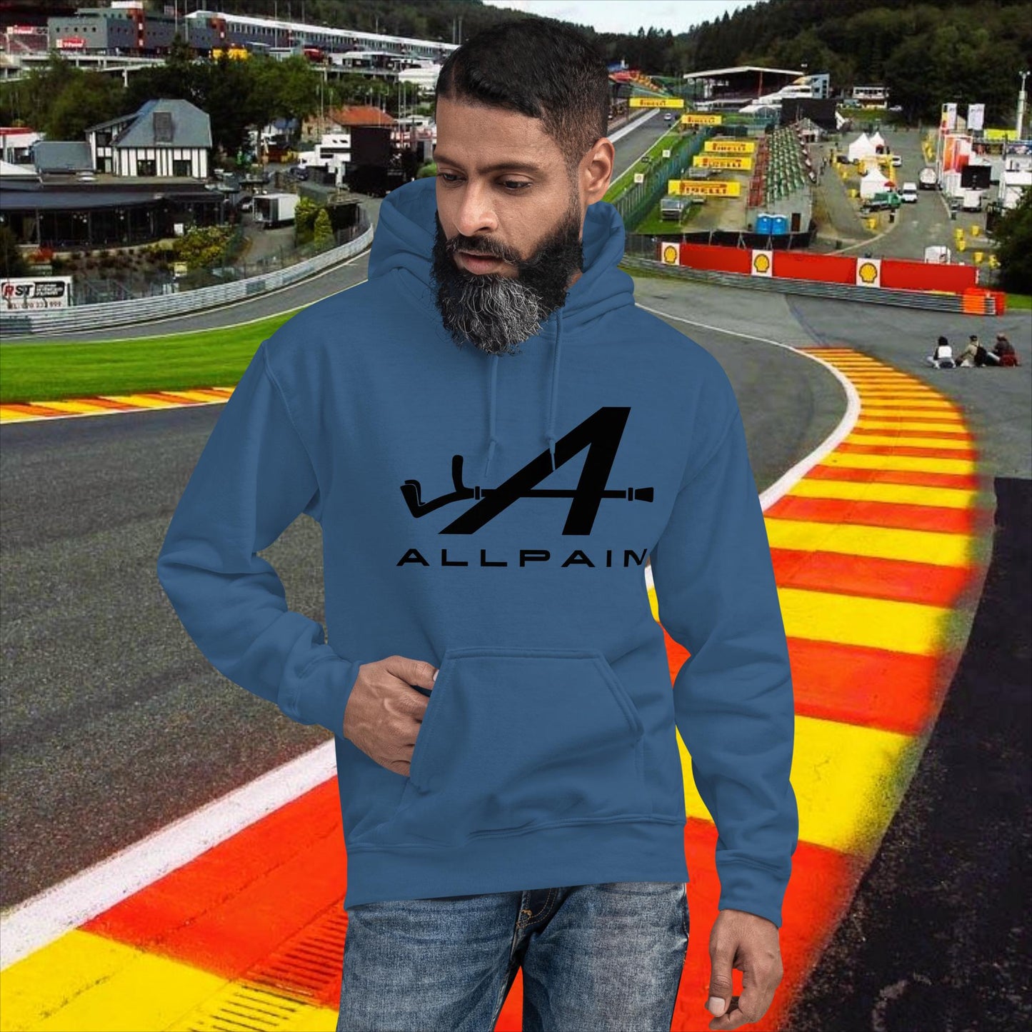 Allpain Alpine F1 Formula 1 Pierre Gasly Esteban Ocon Alpine Unisex Hoodie Indigo Blue Hoodies Alpine F1 Next Cult Brand