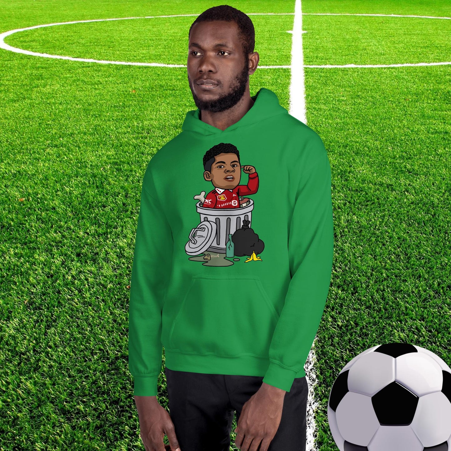 Trashford Marcus Rashford Manchester United Gift Man United Gift Marcus Rashford Unisex Hoodie Irish Green Hoodies Football Manchester United Marcus Rashford Next Cult Brand