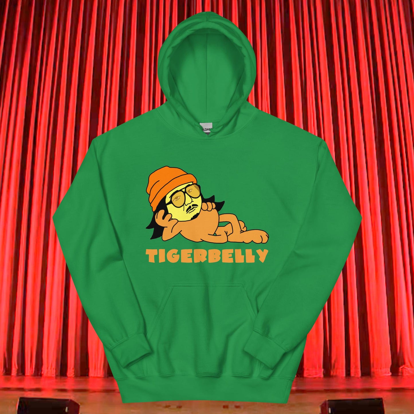 Bobby Lee Tigerbelly, Bobby Lee Merch, Tigerbelly Merch, Bobby Lee Gift, Funny Tigerbelly Gift, Tigerbelly Podcast, TigerBelly Unisex Hoodie Irish Green Hoodies Bobby Lee Podcasts Stand-up Comedy TigerBelly Next Cult Brand