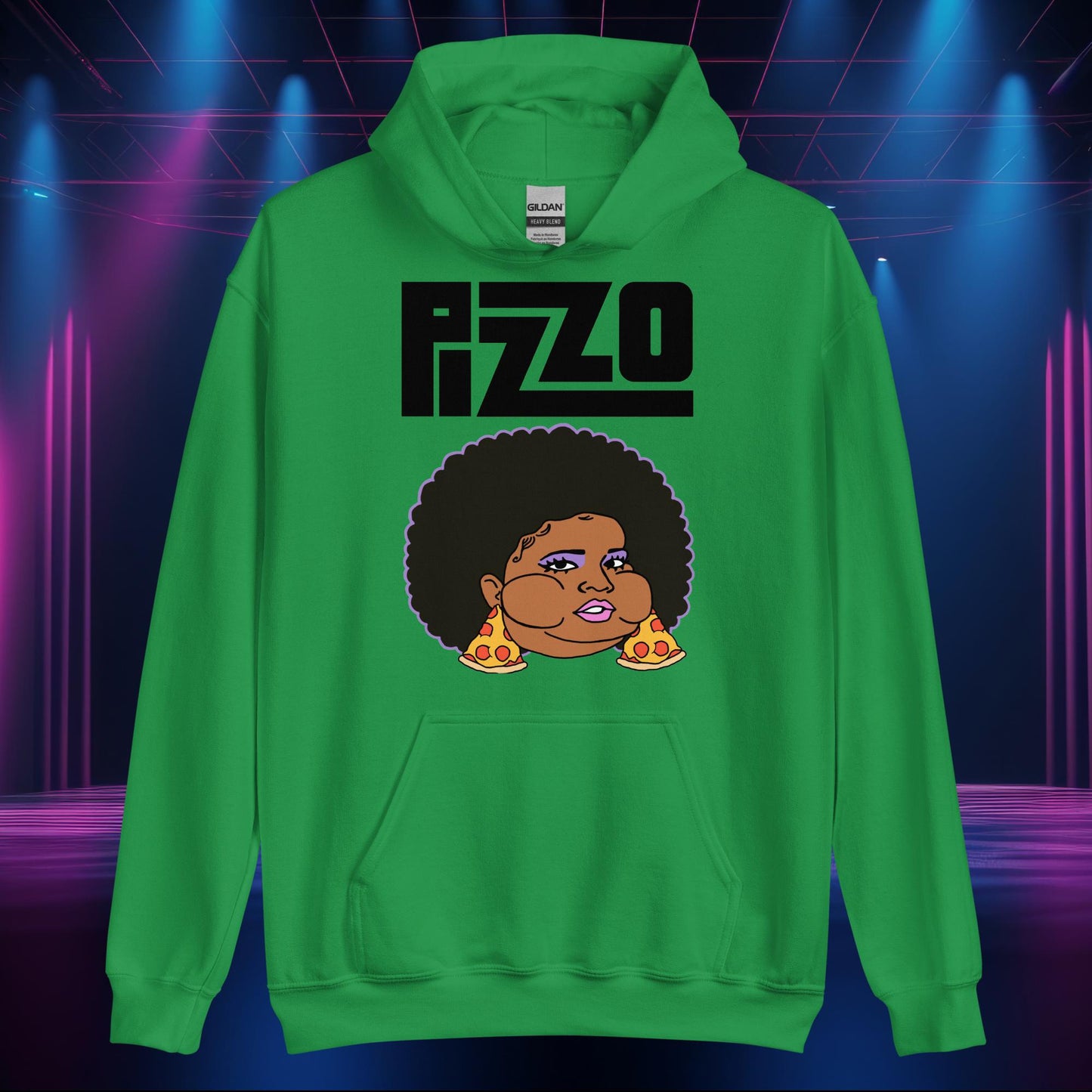 Pizzo Lizzo Pizza Lizzo Merch Lizzo Gift Body Positivity Body empowerment Lizzo Unisex Hoodie Irish Green Hoodies Lizzo Music Next Cult Brand
